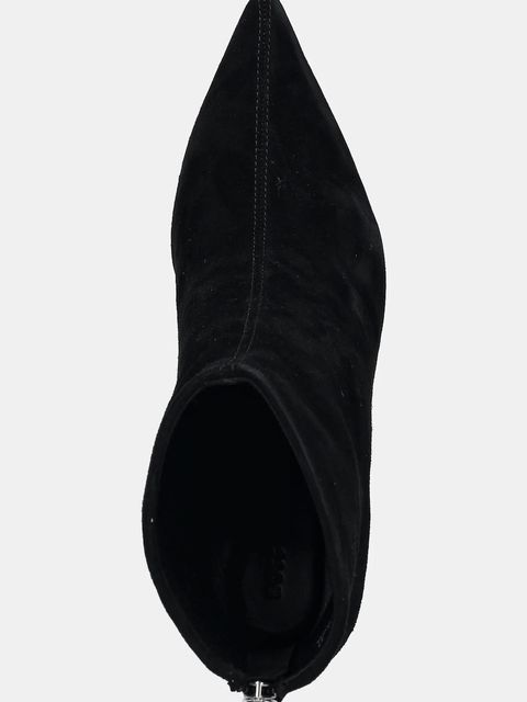 BOSS botki zamszowe Gracey damskie kolor czarny na słupku 50548812