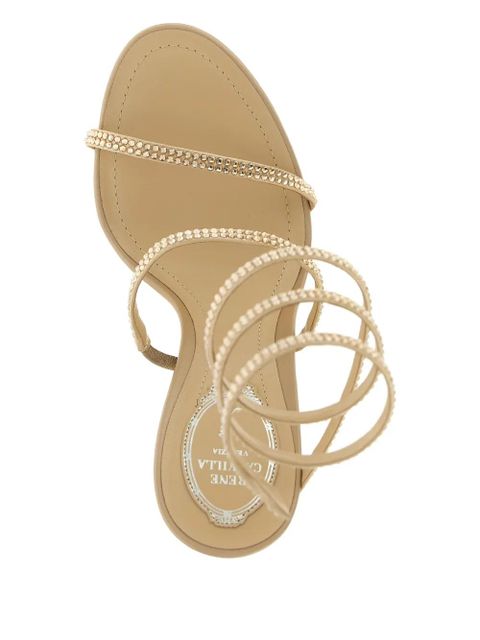 René Caovilla Cleo leather sandals - Neutrals
