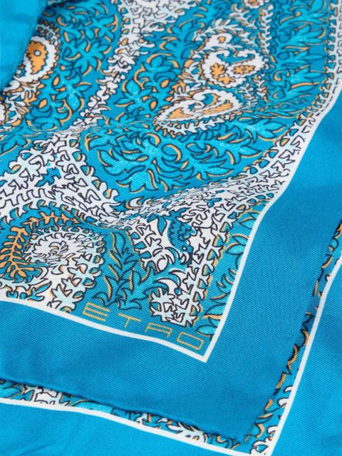 ETRO paisley silk scarf - Blue - zdjęcie produktu nr 2
