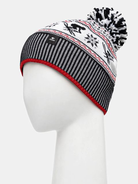 Eisbar czapka z dodatkiem wełny Retroski Pompon MÜ kolor szary E31016 - zdjęcie produktu nr 2