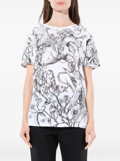 Alexander McQueen unicorn print T-shirt - White - zdjęcie produktu nr 1