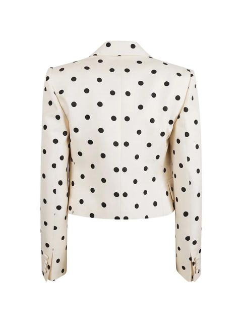 Valentino Garavani Shantung pludepois-print blazer - Neutrals