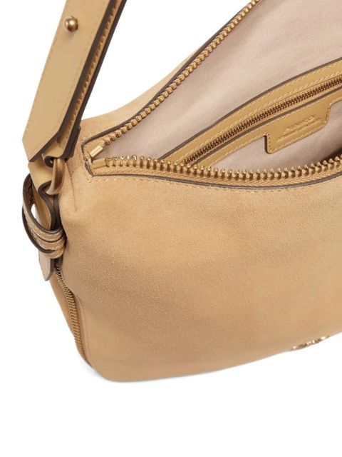 PINKO suede zip-fastening cross body bag - Brown