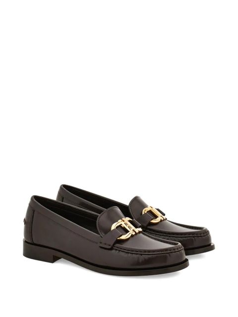 Ferragamo leather loafers - Brown