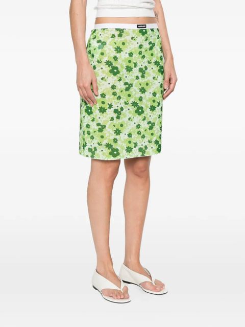 Miu Miu floral print skirt - Green