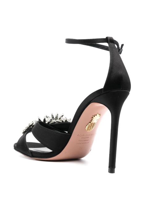Aquazzura Margarita 110mm crystal-embellished sandals - Black - zdjęcie produktu nr 2