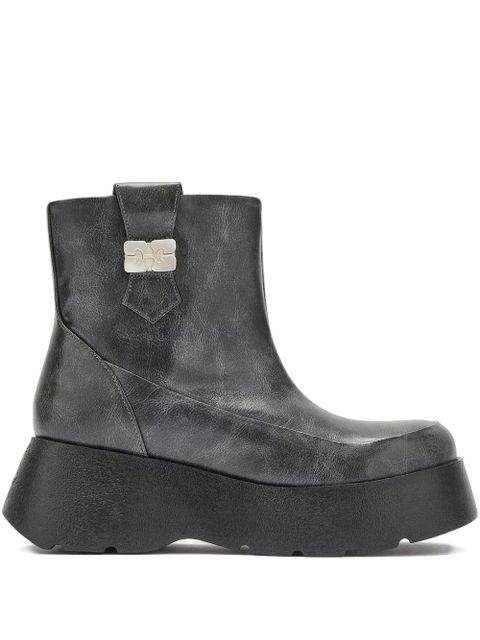 GANNI Kat pull-tab platform boots - Grey - zdjęcie produktu nr 1