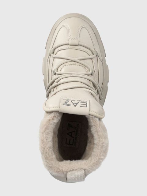 EA7 Emporio Armani botki kolor beżowy X8M001 XK229 S869
