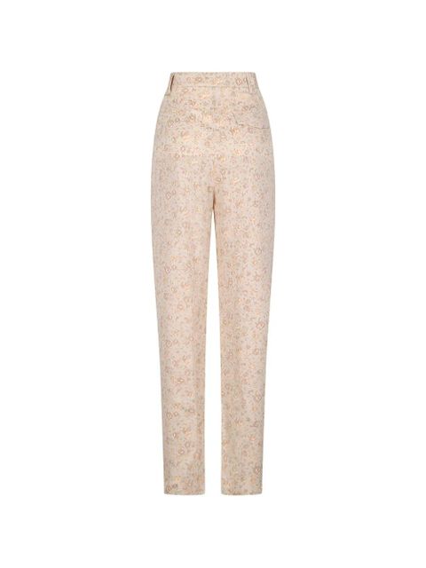 Alessandra Rich floral-print trousers - Neutrals - zdjęcie produktu nr 2
