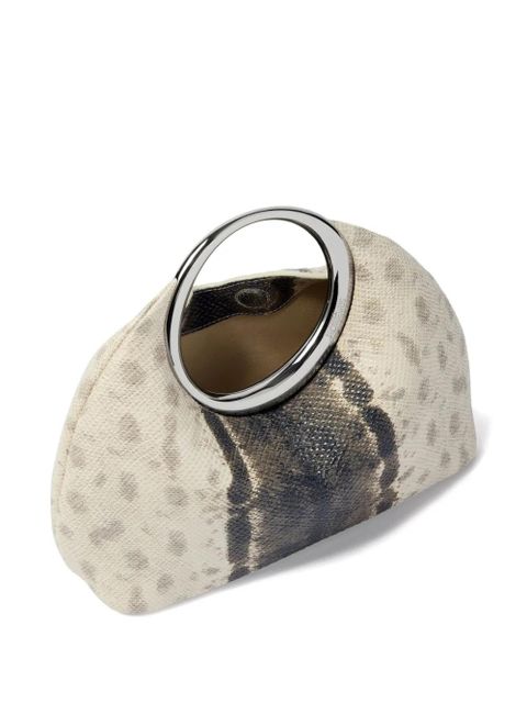 Jacquemus Calino snakeskin-print tote bag - Neutrals