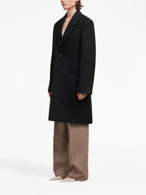 AMI Paris single-breasted wool coat - Black