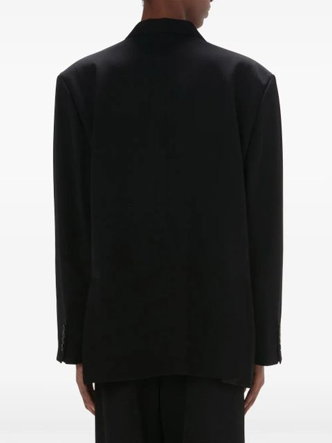 JW Anderson double-breasted contrasting-collar blazer - Black