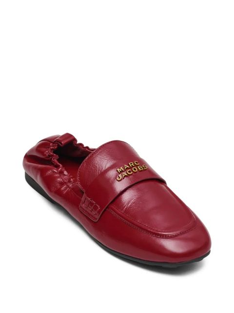 Marc Jacobs logo-plaque leather loafers - Red
