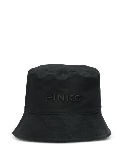 PINKO logo-embroidered bucket hat - Black - zdjęcie produktu nr 1