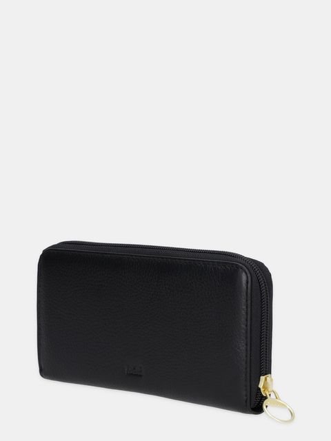 Barbour portfel skórzany damski kolor czarny LLG0038 - zdjęcie produktu nr 2