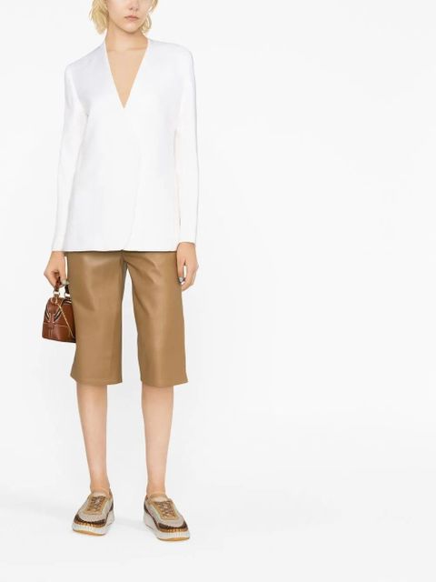 Chloé V-neck linen blazer - Neutrals - zdjęcie produktu nr 2