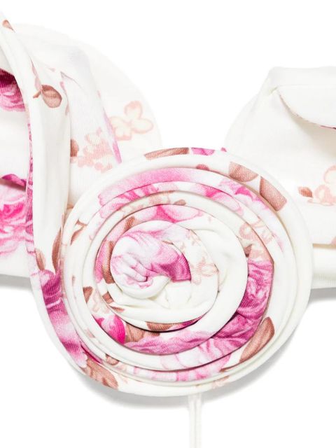 Magda Butrym floral-pattern swim bra - Neutrals