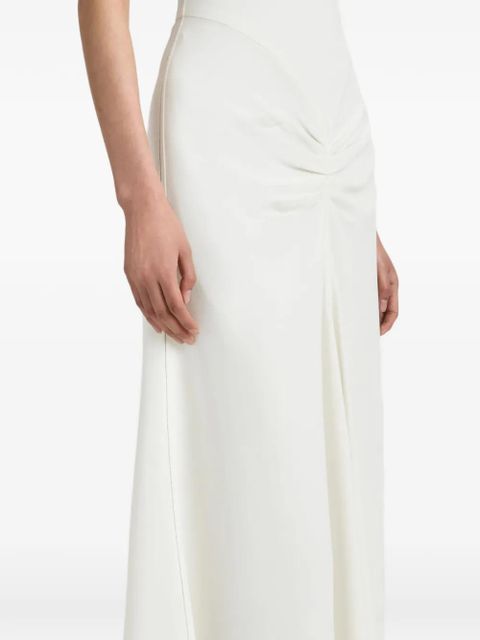 Victoria Beckham Blaire gathered midi dress - Neutrals