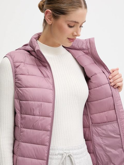 EA7 Emporio Armani bezrękawnik kolor różowy przejściowy AF12477.7W000472