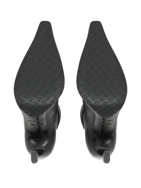 Marine Serre Ms Crush smooth-leather thigh over-the-knee boots - Black