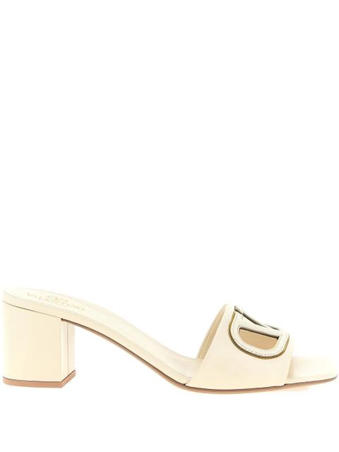 Valentino Garavani Vlogo Signature leather sandals - Neutrals - zdjęcie produktu nr 1