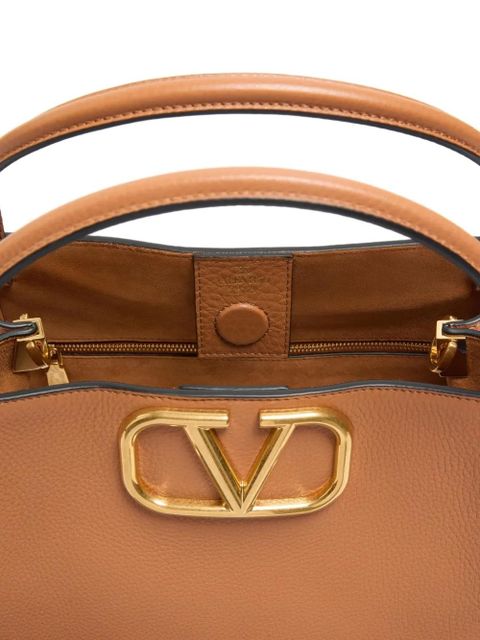 Valentino Garavani medium Alltime leather tote bag - Brown