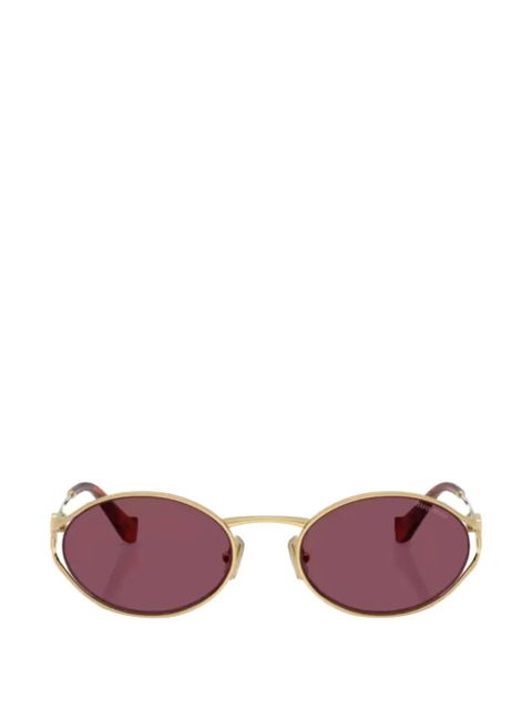 Miu Miu Eyewear logo sunglasses - Gold - zdjęcie produktu nr 2