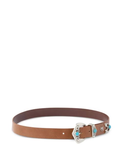 PINKO buckled leather belt - Brown - zdjęcie produktu nr 2