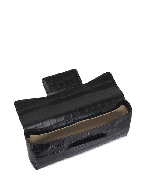 TOTEME crocodile-embossed clutch bag - Black