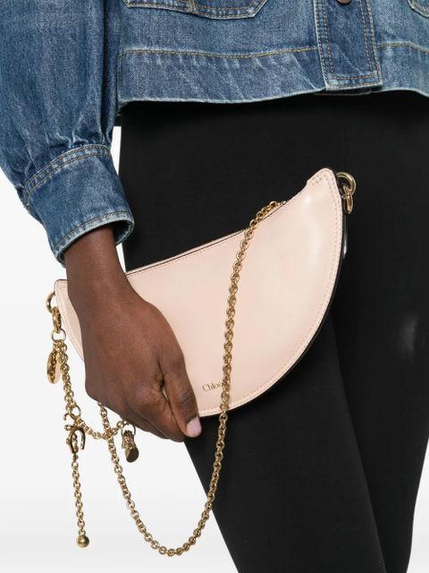 Chloé mini charm-chain leather shoulder bag - Neutrals - zdjęcie produktu nr 2