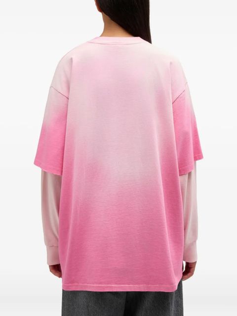 GANNI layered logo-detail T-shirt - Pink - zdjęcie produktu nr 2