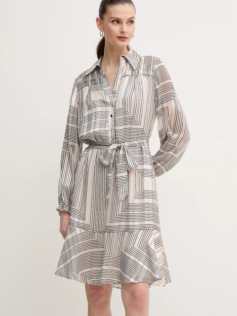 Marc Aurel sukienka kolor beżowy mini rozkloszowana 6535-1010-93383 - zdjęcie produktu nr 1