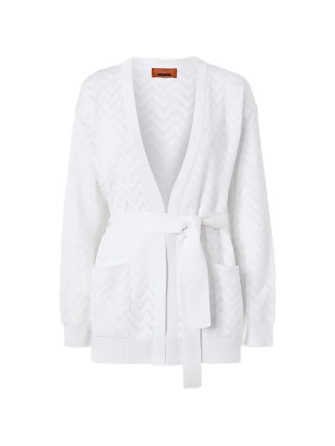 Missoni chevron belted knitwear - White - zdjęcie produktu nr 1