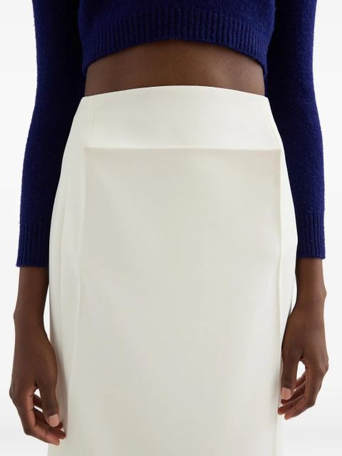 Jil Sander crêpe midi skirt - White