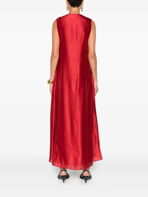 KHAITE Syd V-neck dress - Red