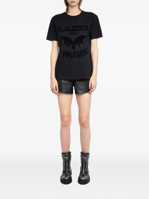 Zadig&Voltaire Edwin bat-embellished logo T-shirt - Black - zdjęcie produktu nr 2
