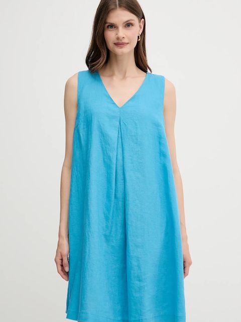 United Colors of Benetton sukienka lniana - zdjęcie produktu nr 1