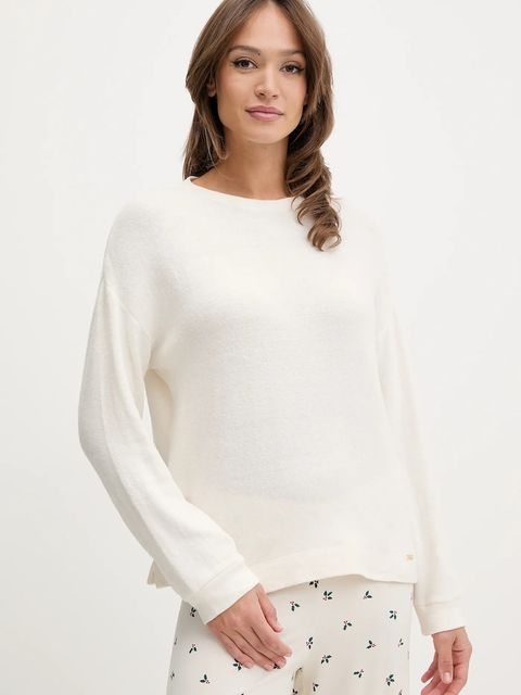 United Colors of Benetton longsleeve piżamowy damska kolor beżowy 3Q413M08A - zdjęcie produktu nr 1