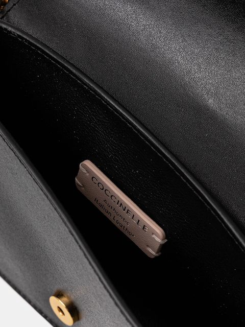 Coccinelle torebka skórzana kolor czarny E5.SSK.27.01.01