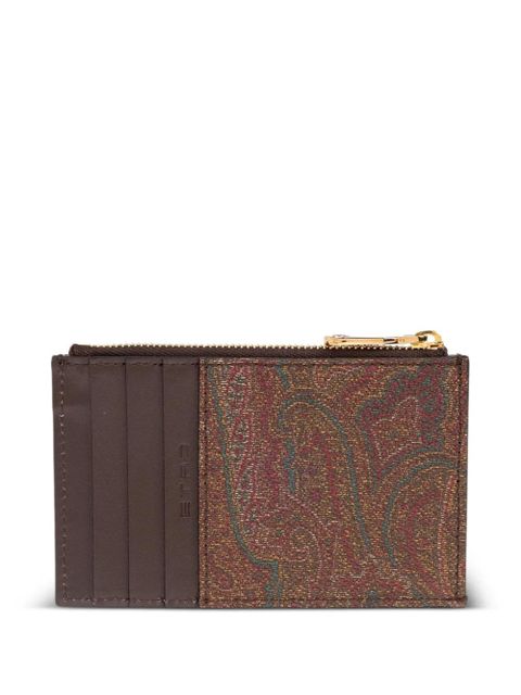 ETRO paisley-pattern card holder - Brown