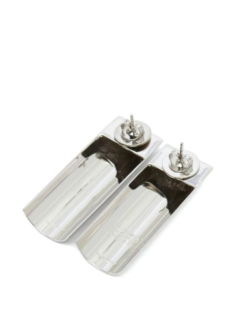 MM6 Maison Margiela Numbers-motif earrings - Silver