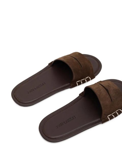 JW Anderson cut-out detailing flat sandals - Brown