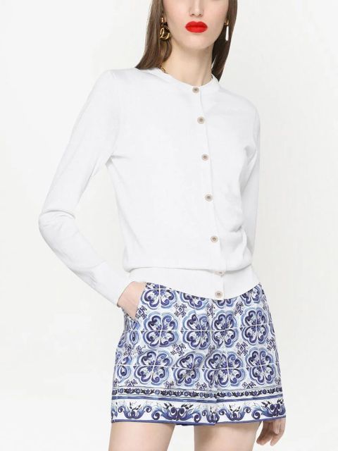 Dolce & Gabbana button-up silk cardigan - White