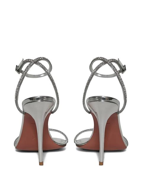 Amina Muaddi diamante sandals - Silver - zdjęcie produktu nr 2
