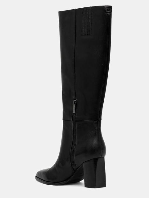 Guess kozaki skórzane PERINNA damskie kolor czarny na słupku FLFPER LEA11 - zdjęcie produktu nr 2