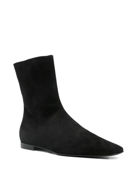 TOTEME zipped suede pointed-toe boots - Black - zdjęcie produktu nr 2