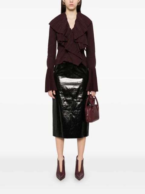 Alexander McQueen plissé top - Red - zdjęcie produktu nr 2