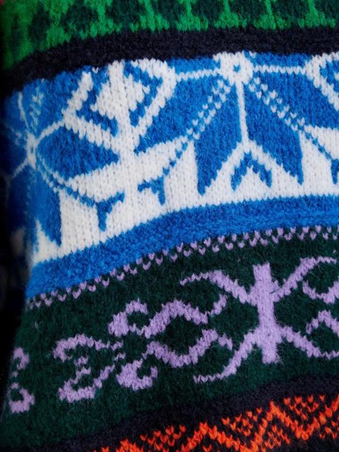 Essentiel Antwerp geometric-pattern sweater - Green