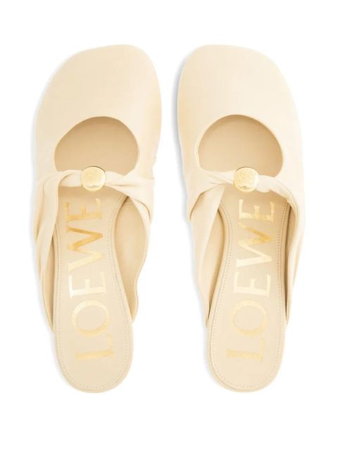 LOEWE 45mm Pebble Soft mules - Yellow