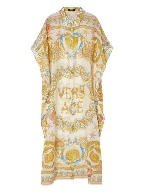 Versace Underwater Barocco cover-up dress - Gold